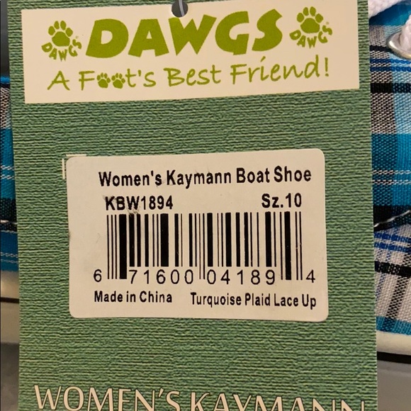 Dawgs Women’s Kaymann Boat Shoe Sz 10 NWT Turquois - Picture 3 of 4